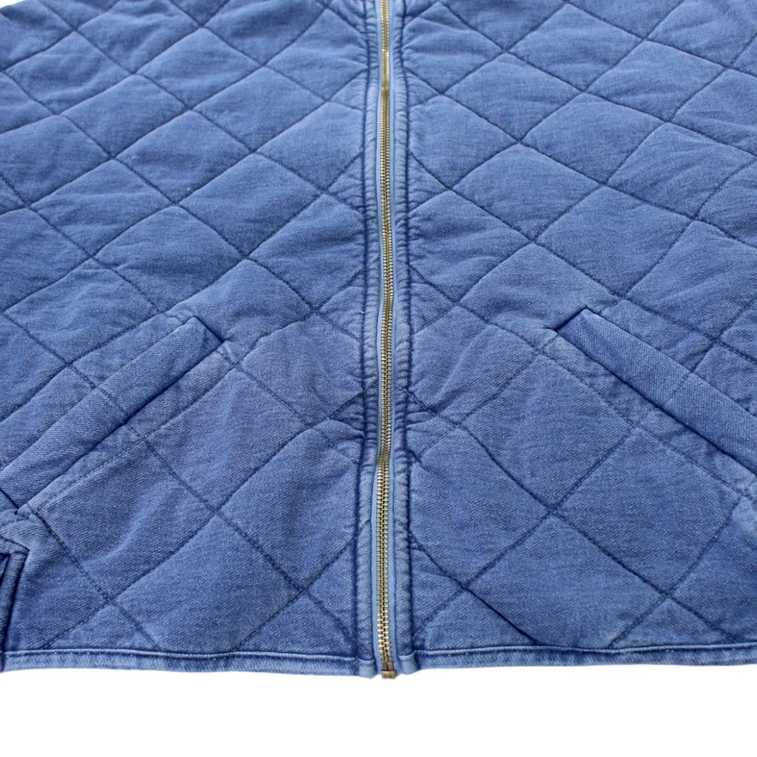 Hush Washed Blue Denim Quilted Jacket