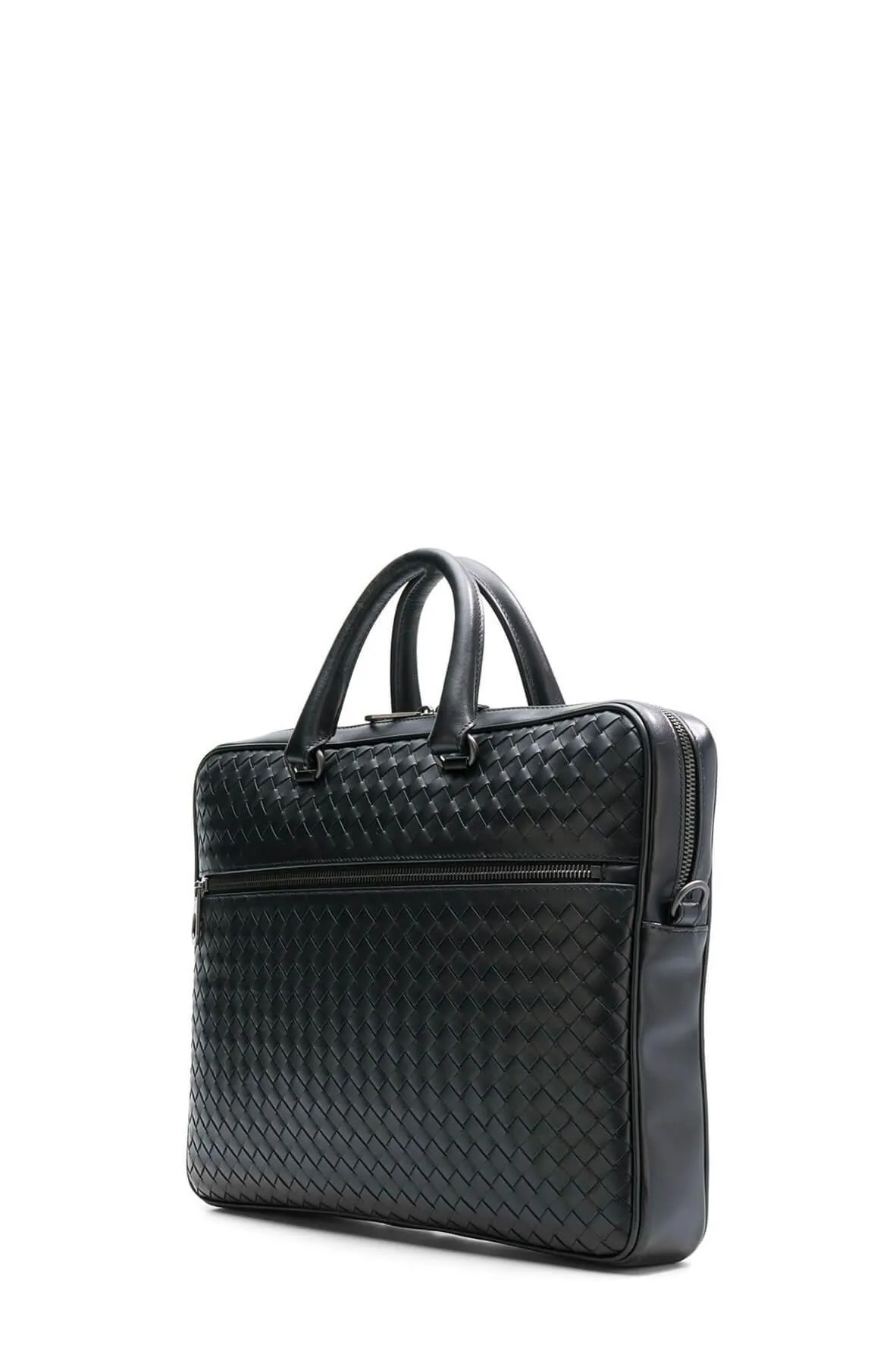 Intrecciato Briefcase Black