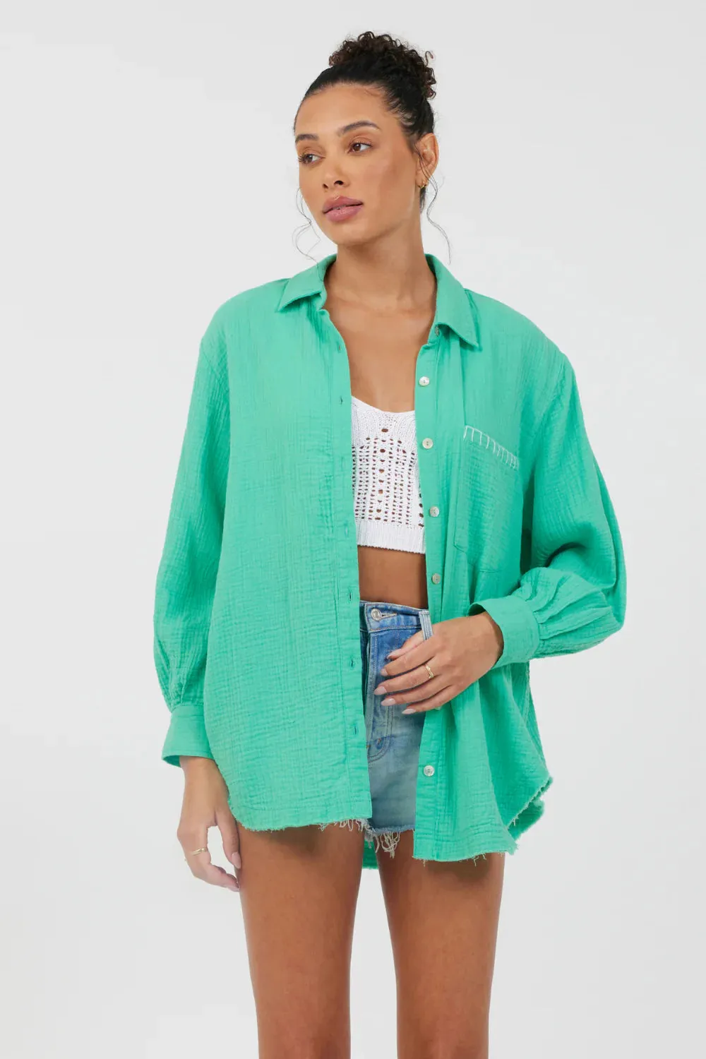 Island Escape Button Down