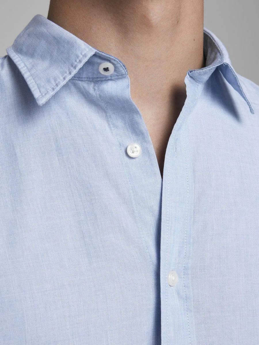 Jack & Jones Plain Poplin Shirt Cashmere Blue