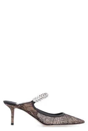 Jimmy Choo Bing Pointed Toe Lace Mules