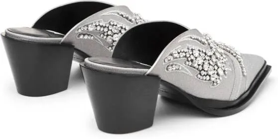 Jimmy Choo Cece 60mm glitter mules Grey