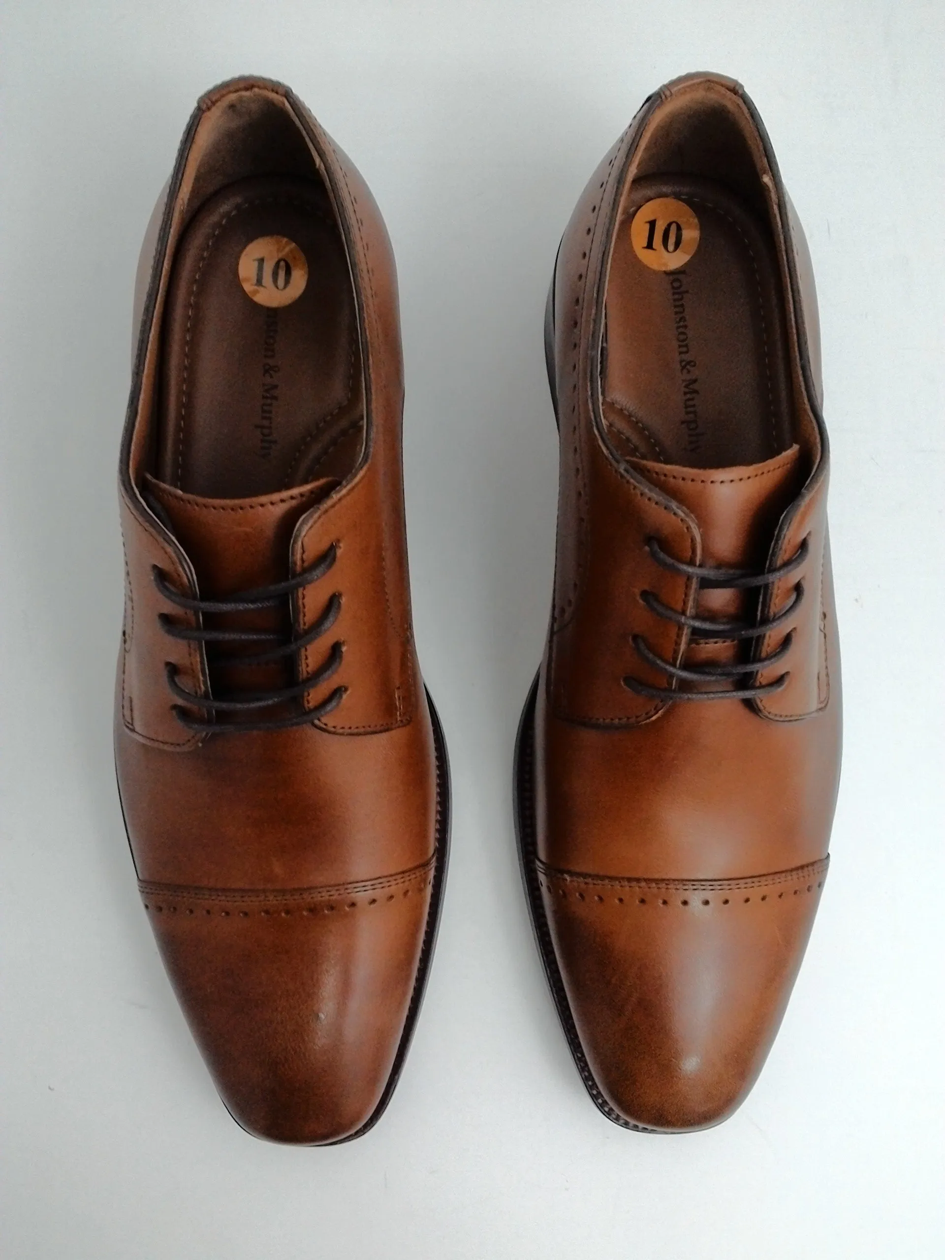 Johnston & Murphy Men's Brown Leather Oxfords Size 10 M