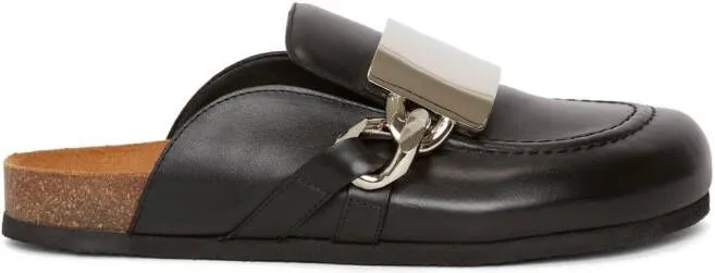 JW Anderson Gourmet Chain almond-toe mules Black