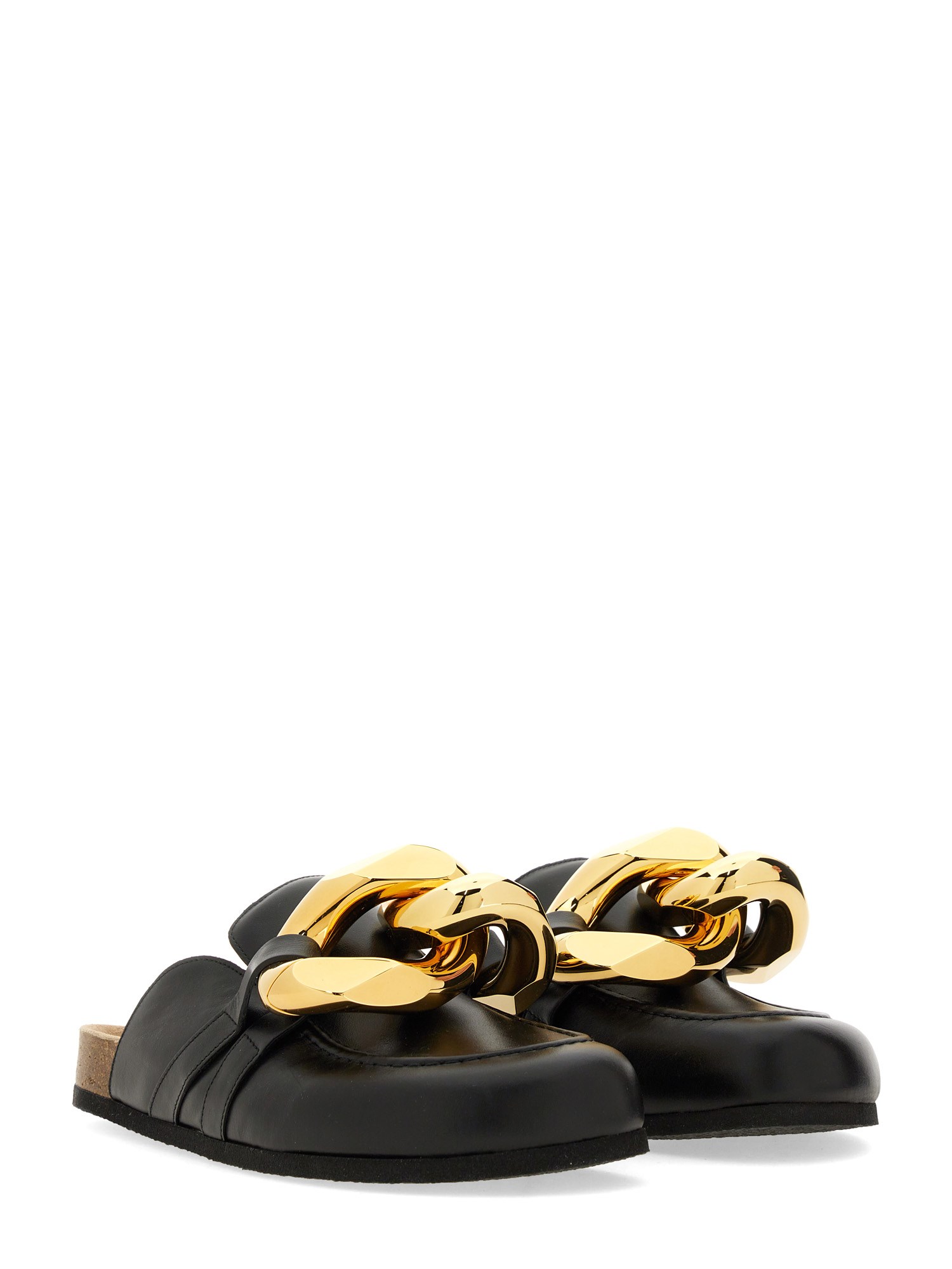 JW ANDERSON    LEATHER CHAIN MULES