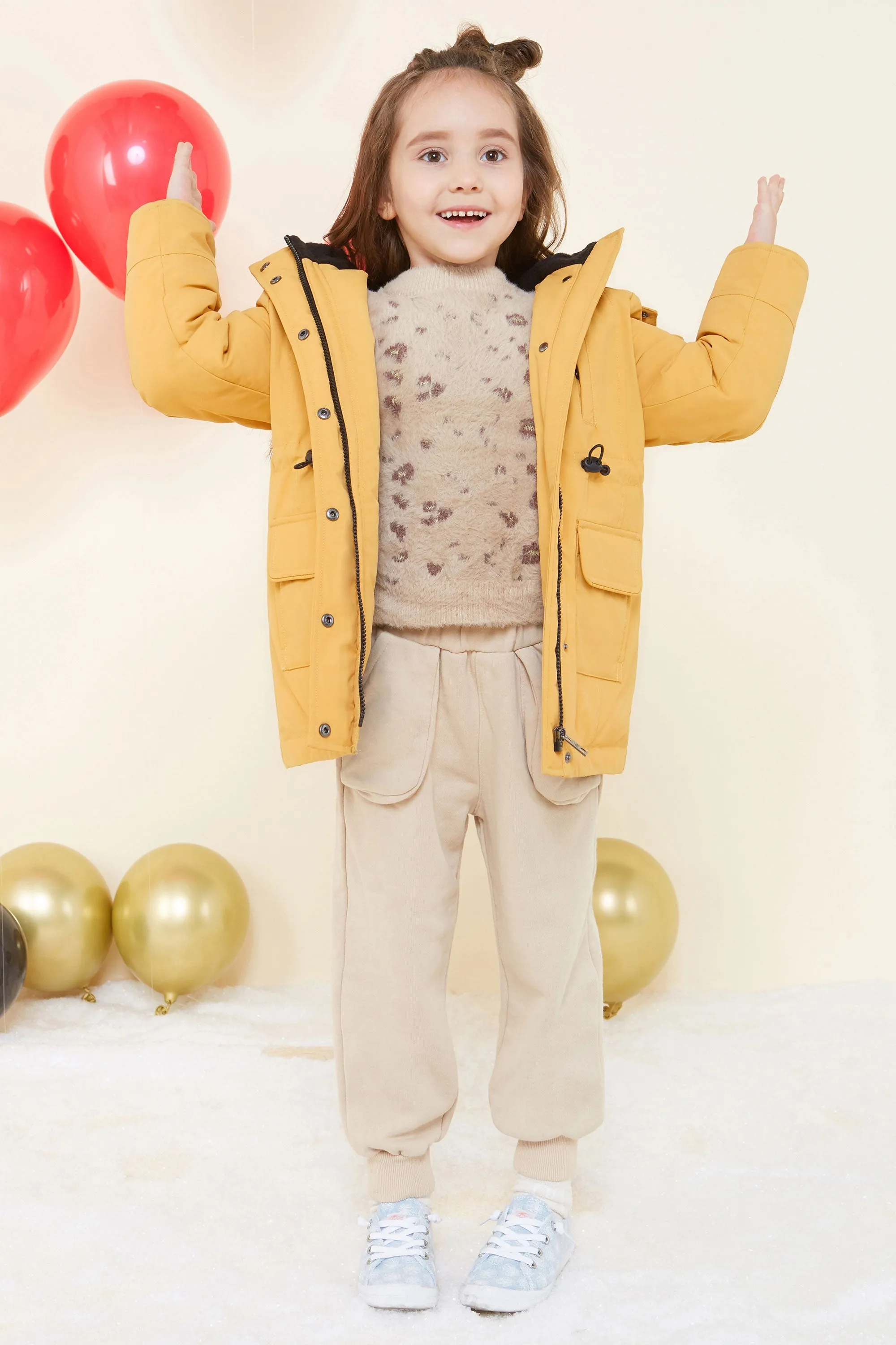 Kids Down Quilted Hooded Jacket