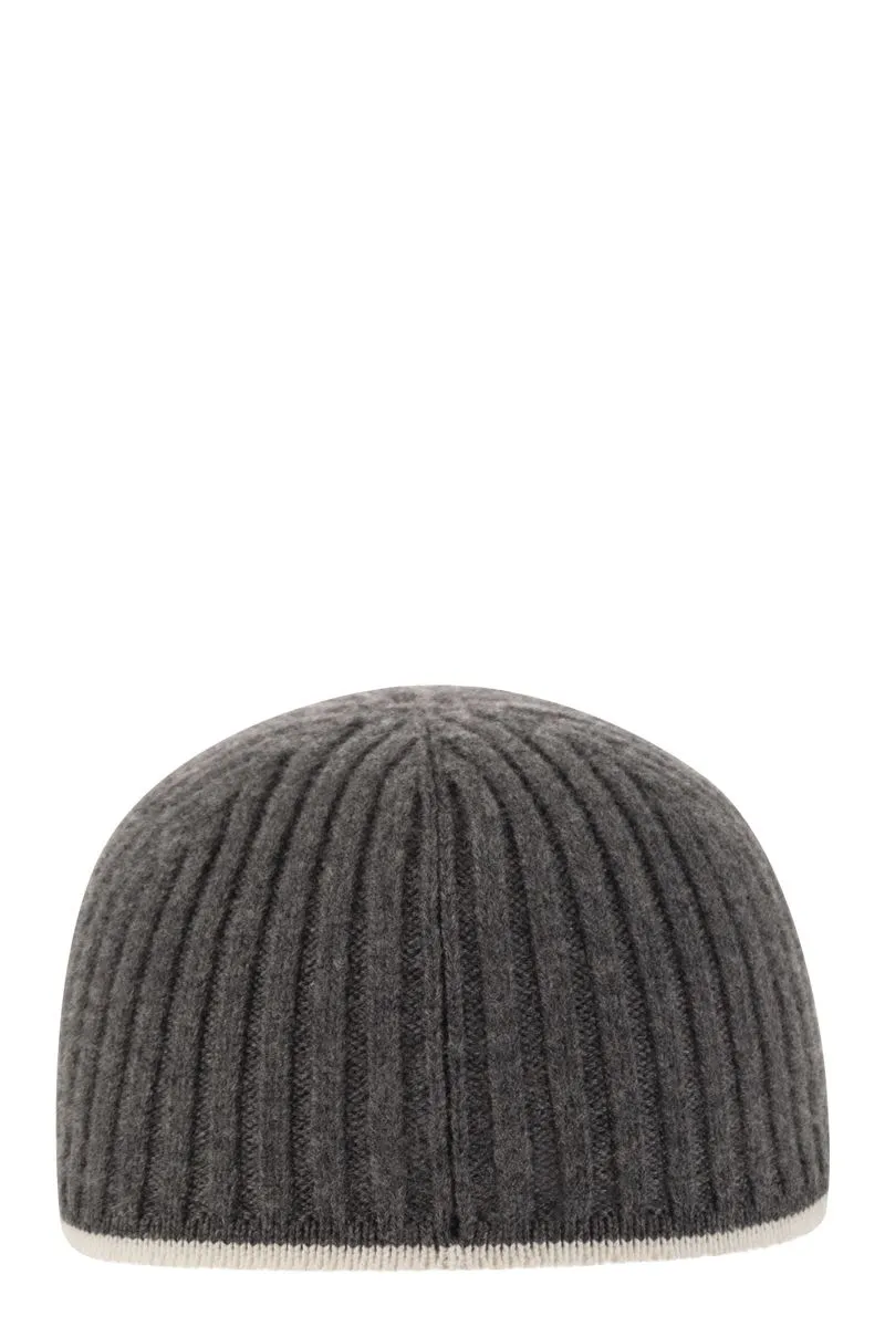 KNITTED WOOL BLEND CAP