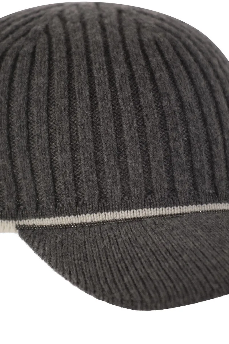 KNITTED WOOL BLEND CAP