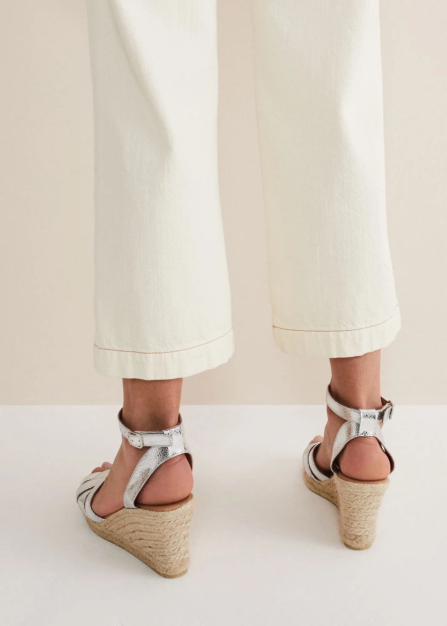 Leather Strappy Espadrilles