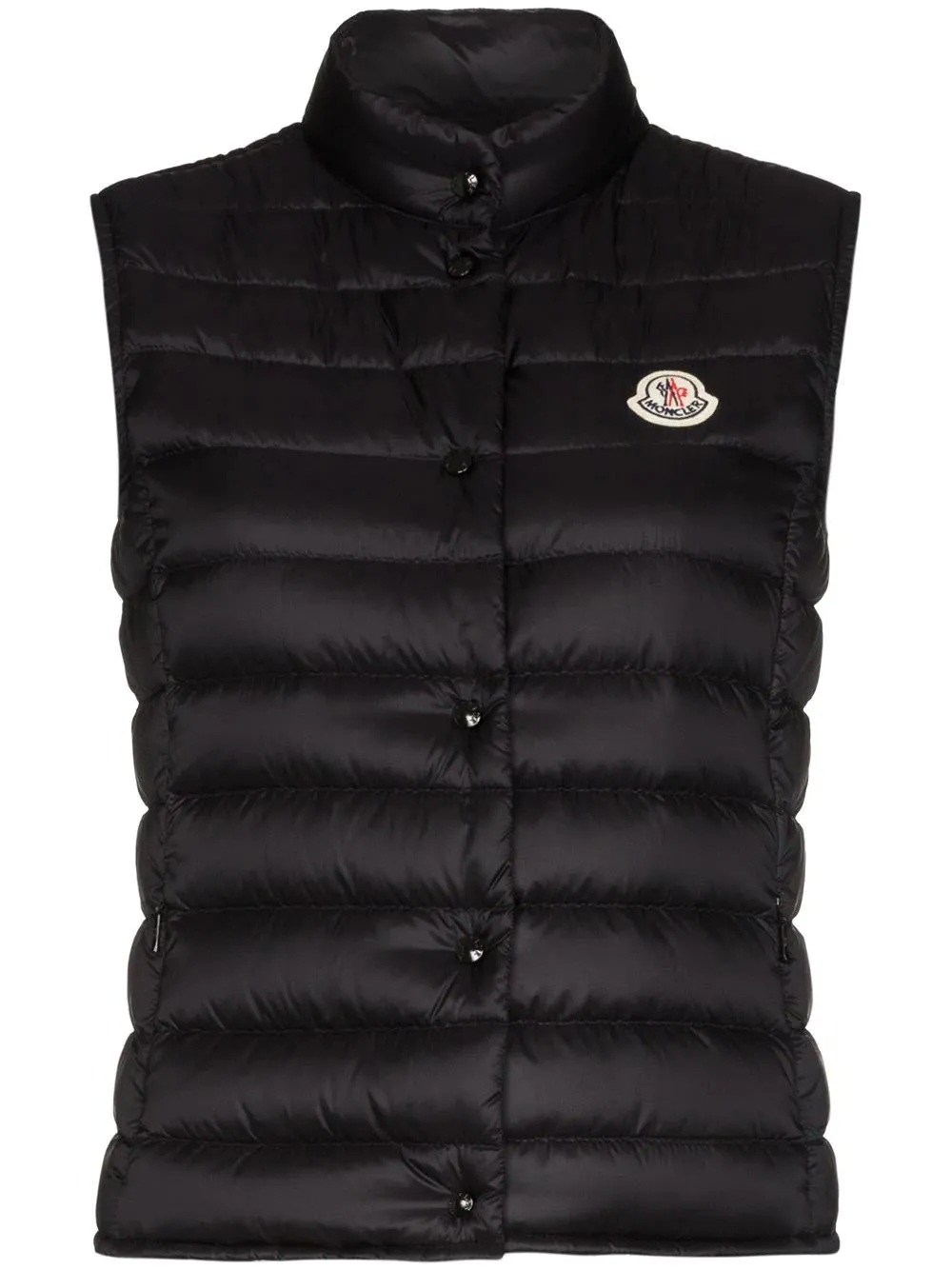 Liane mock neck logo patch down gilet