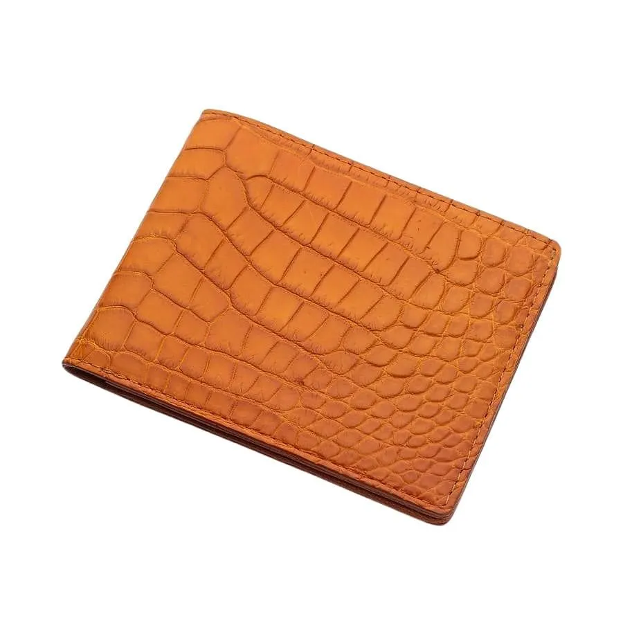 Light Brown Crocodile Mens Wallet