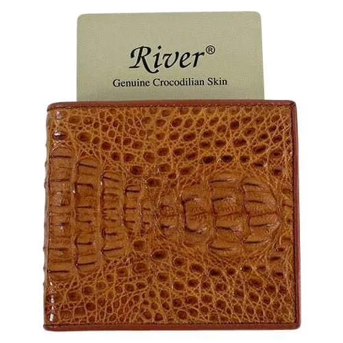 Light Brown Genuine Hornback Crocodile Wallet