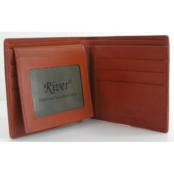 Light Brown Genuine Hornback Crocodile Wallet