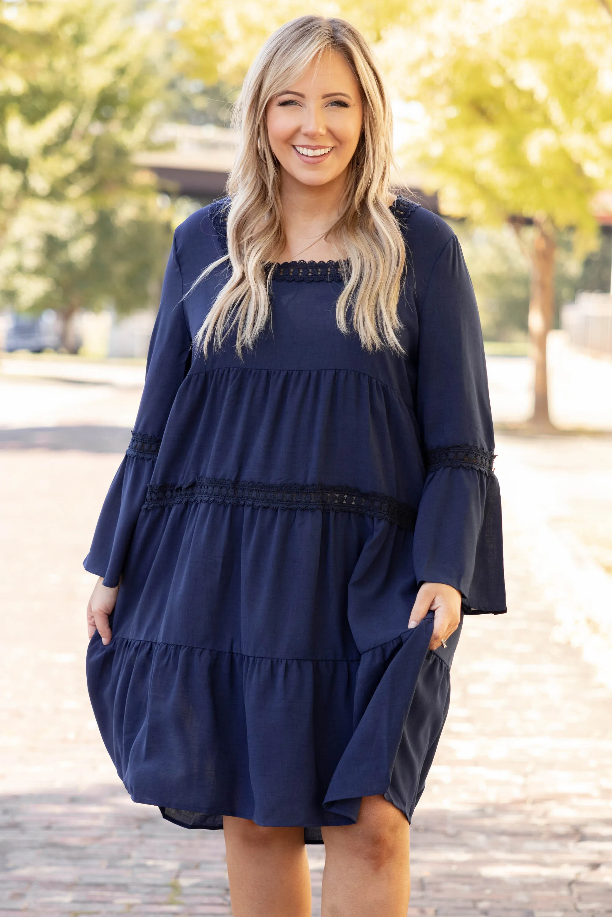 Listen To My Heart Dress, Navy