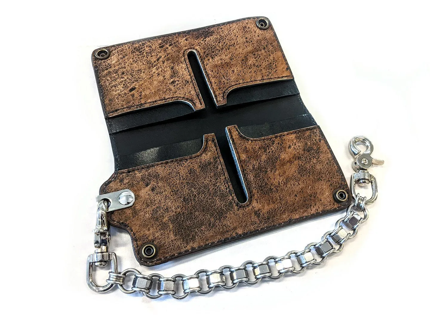 Long Biker Leather Chain Wallet (G4) - Fallout