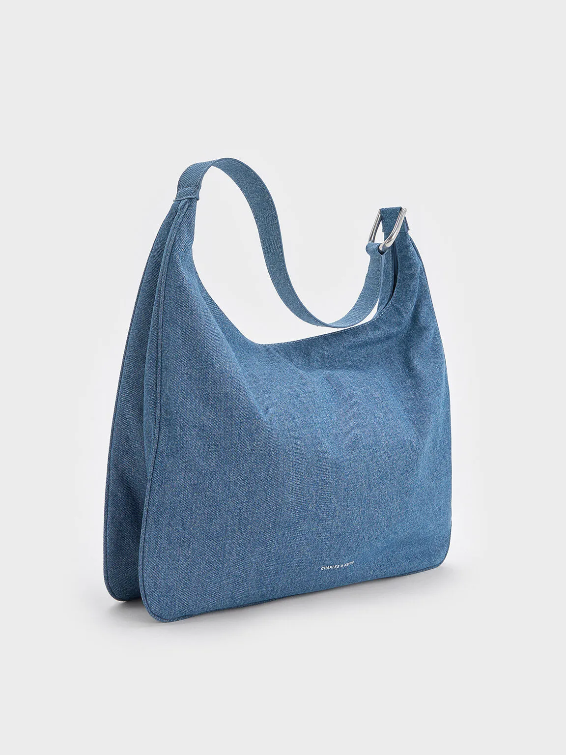 Lumen Denim Slouchy Hobo Bag - Denim Blue