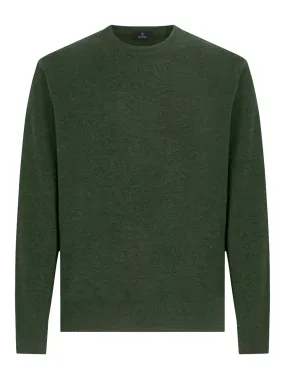 Maglia girocollo in tessuto Cashmerino - Kombu Green Mel.