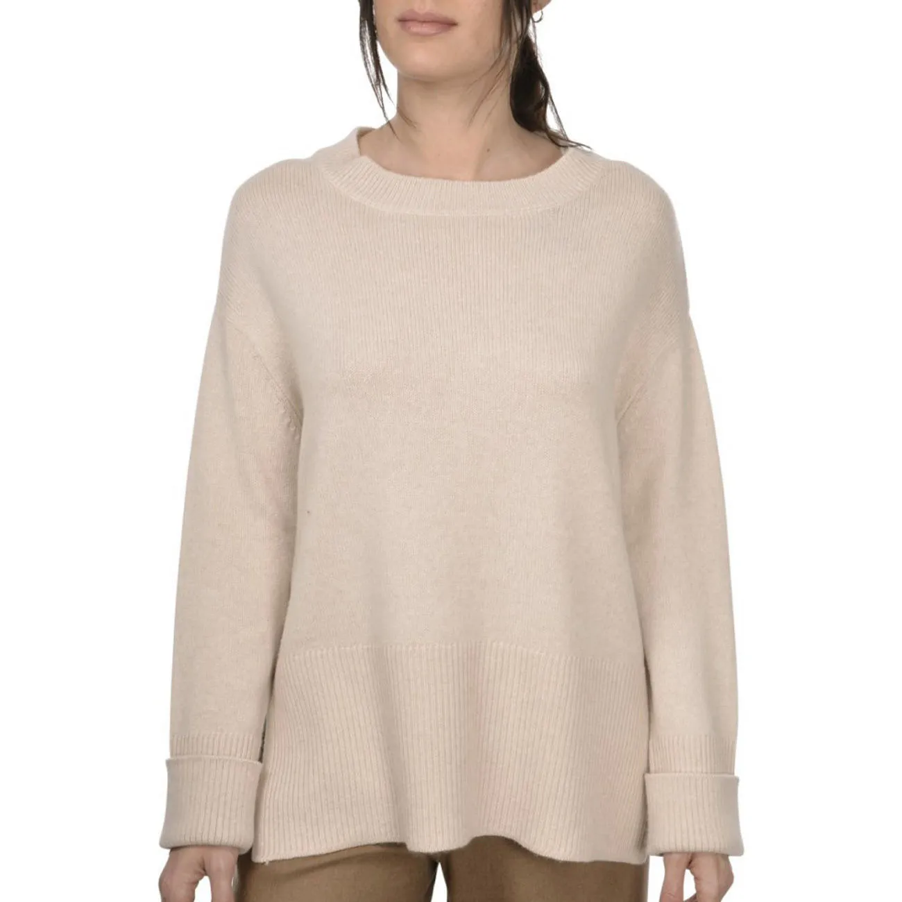 MAGLIA MISTO LANA Donna Beige