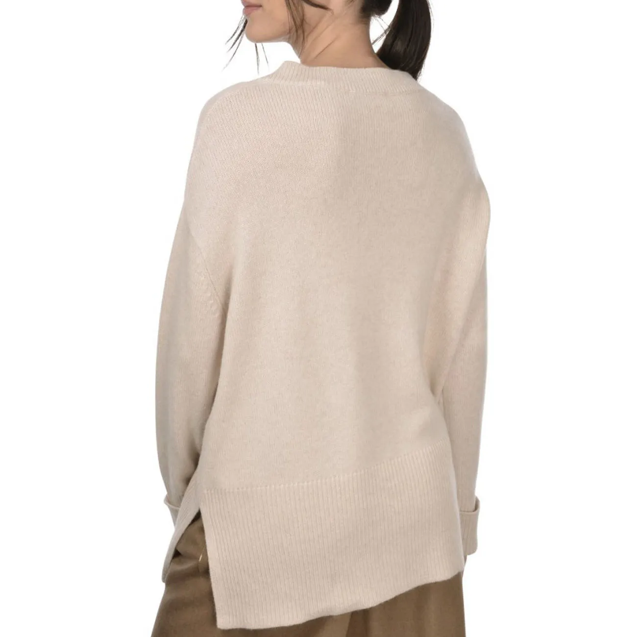 MAGLIA MISTO LANA Donna Beige