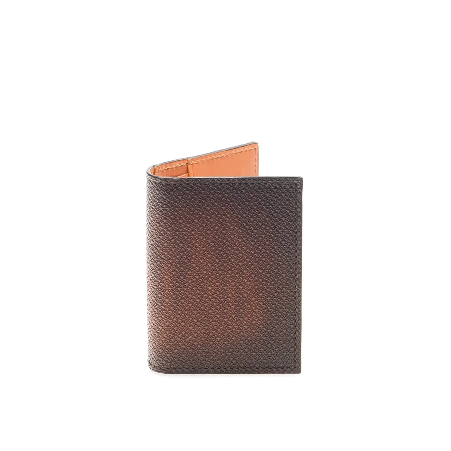 Magnanni 1280 Men's Mid Brown Pebble Leather Card Fold Wallet (MAW1004)