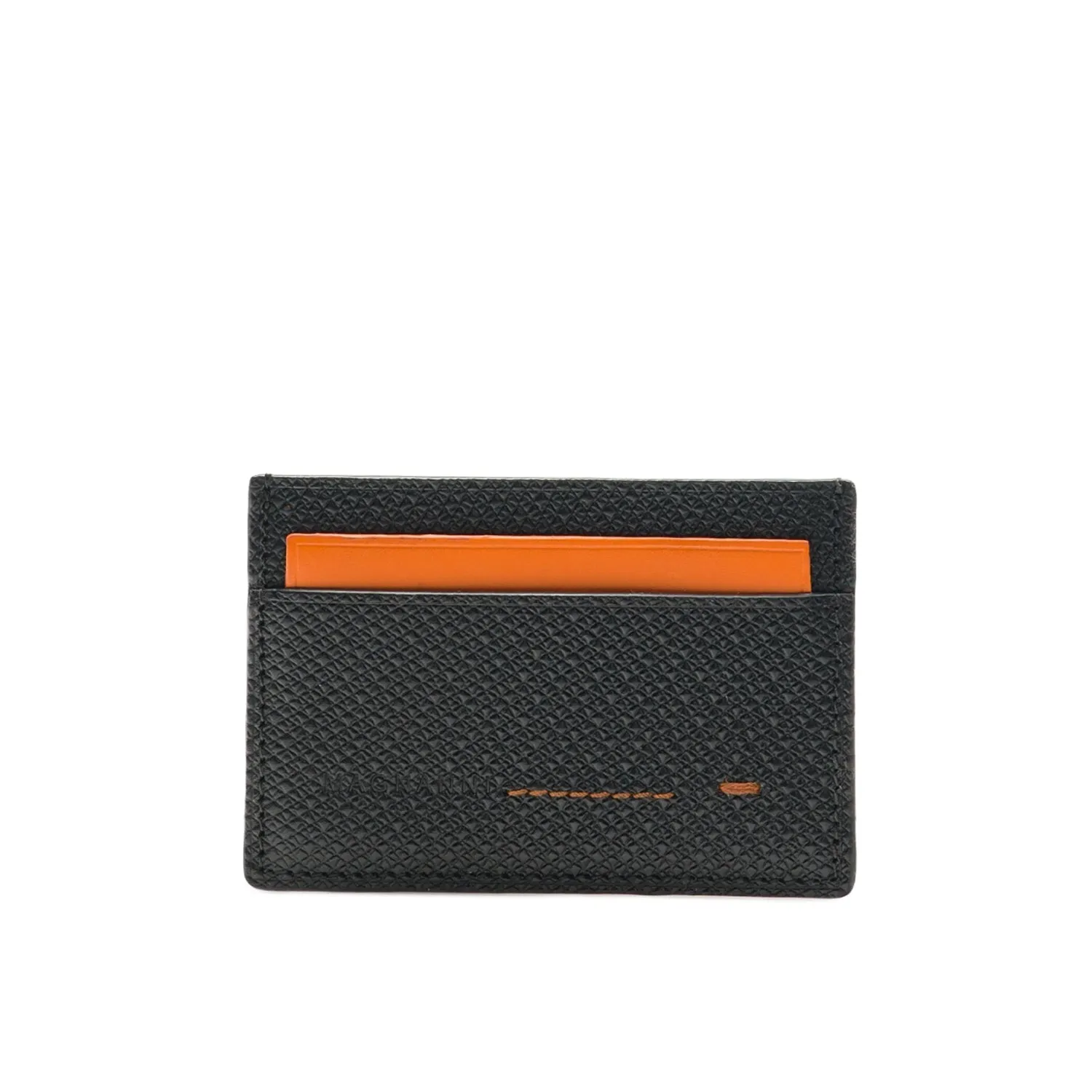 Magnanni 1283 Men's Black Pebble Leather Card Holder Wallet (MAW1008)