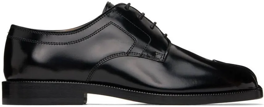 Maison Margiela Black Leather Tabi Oxfords