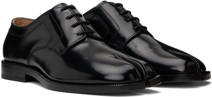 Maison Margiela Black Leather Tabi Oxfords