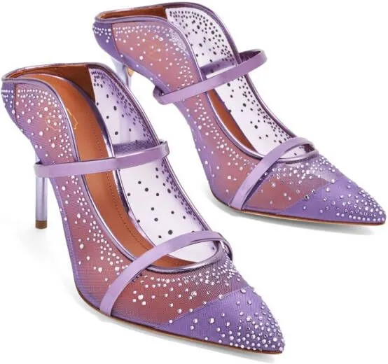 Malone Souliers Maureen crystal-embellished mules Purple