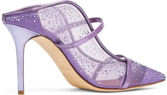 Malone Souliers Maureen crystal-embellished mules Purple