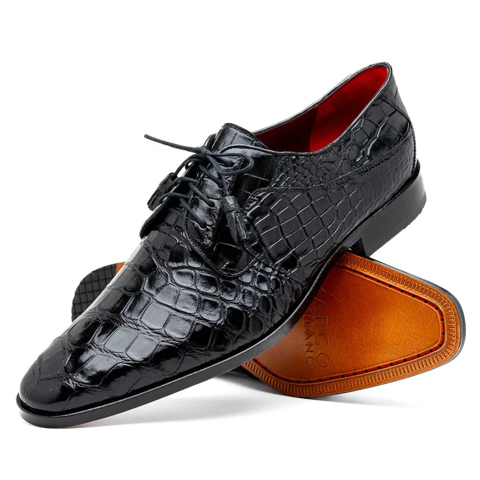 Marco Di Milano Fitipaldi Men's Shoes Exotic Alligator Derby Oxfords (MDM1191)