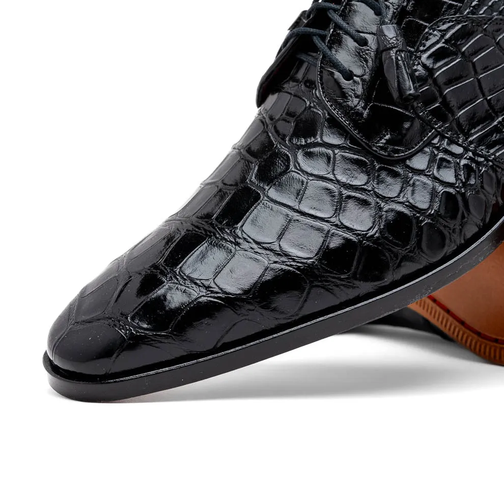 Marco Di Milano Fitipaldi Men's Shoes Exotic Alligator Derby Oxfords (MDM1191)