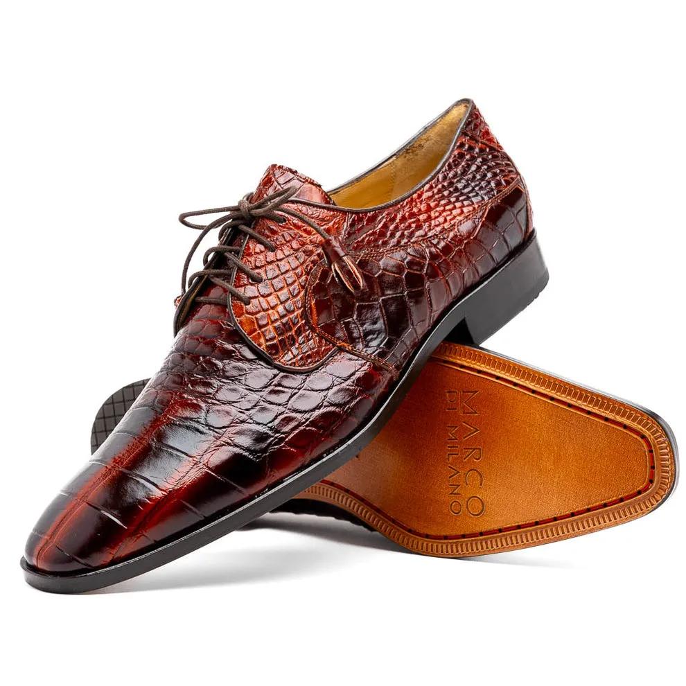 Marco Di Milano Fitipaldi Men's Shoes Exotic Alligator Derby Oxfords (MDM1192)