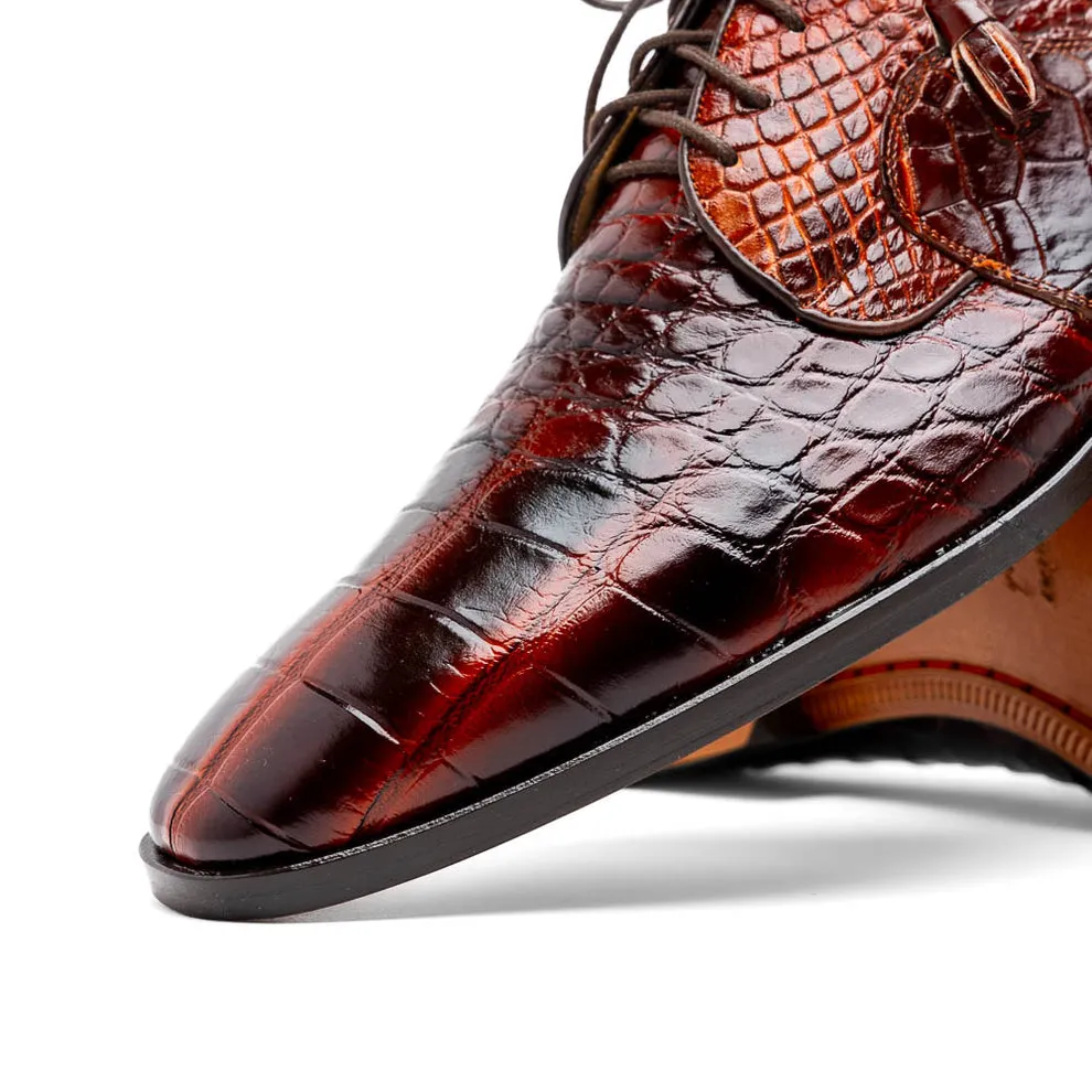 Marco Di Milano Fitipaldi Men's Shoes Exotic Alligator Derby Oxfords (MDM1192)