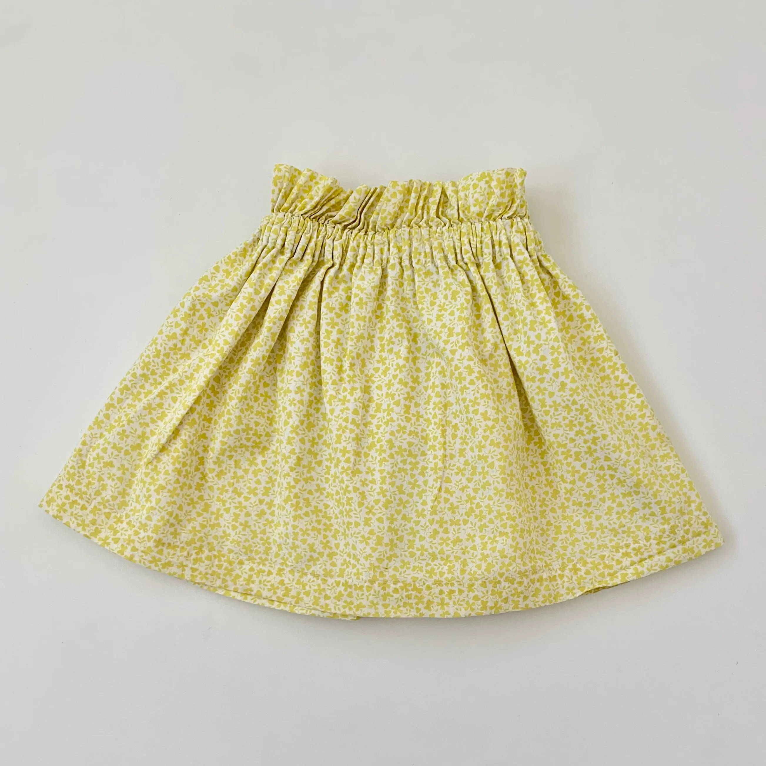 Marie-Chantal Yellow And White Cotton Skirt: 6 Years