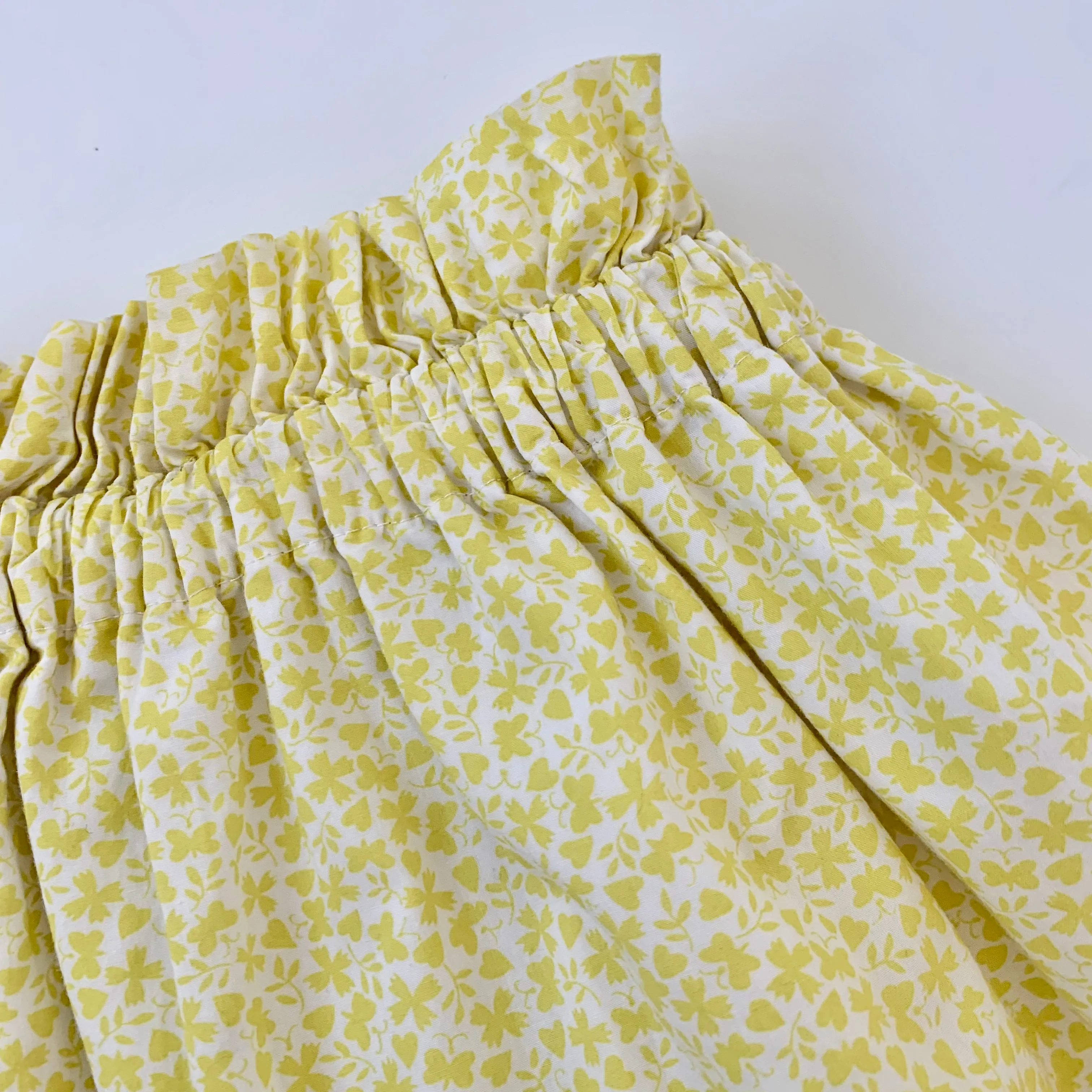 Marie-Chantal Yellow And White Cotton Skirt: 6 Years