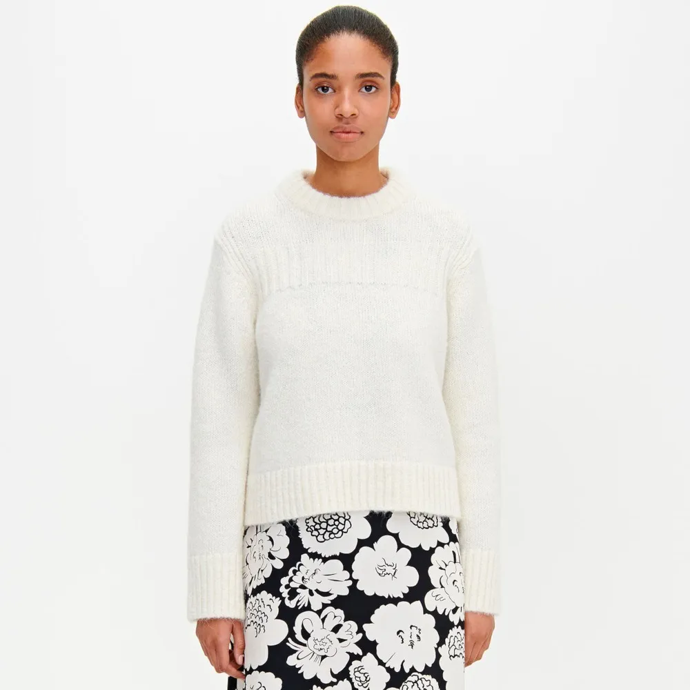 marimekko  |Crew Neck Casual Style Unisex Wool Nylon Rib Long Sleeves