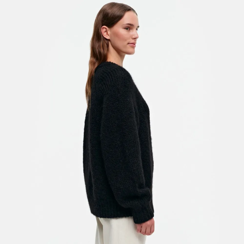 marimekko  |Crew Neck Casual Style Wool Nylon Rib Long Sleeves Plain