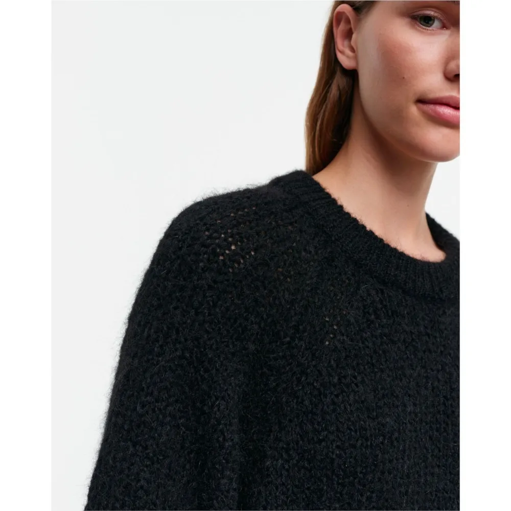 marimekko  |Crew Neck Casual Style Wool Nylon Rib Long Sleeves Plain