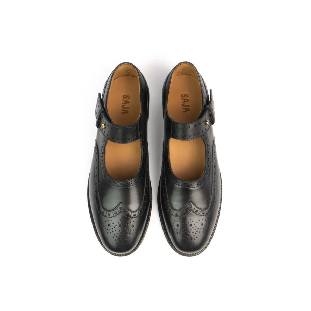 Mary Jane Brogues - Black