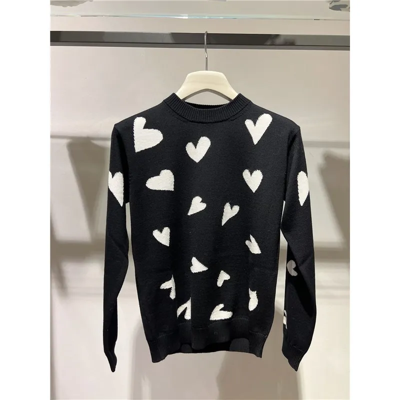 Max Mara Studio  |Crew Neck Heart Casual Style Wool Office Style Elegant Style