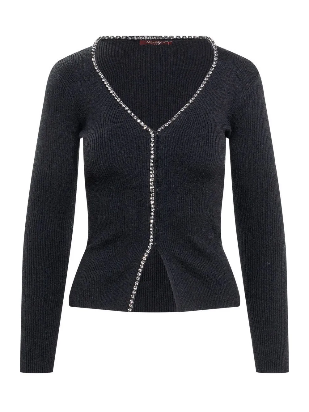 Max Mara Studio  |Wool Silk Rib Blended Fabrics Long Sleeves Elegant Style