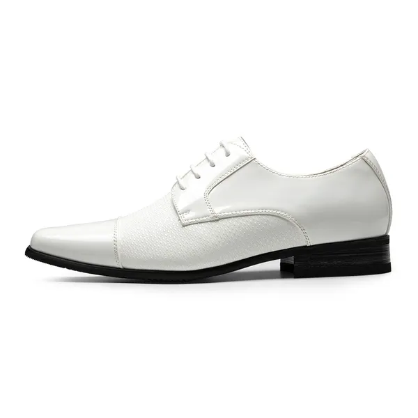 Men's Cap-Toe Patent Leather Oxford Shoes