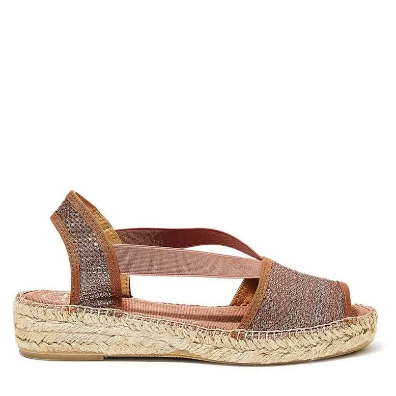 Metallic Cotton Blend Wedge Espadrille for Women - Estel-S