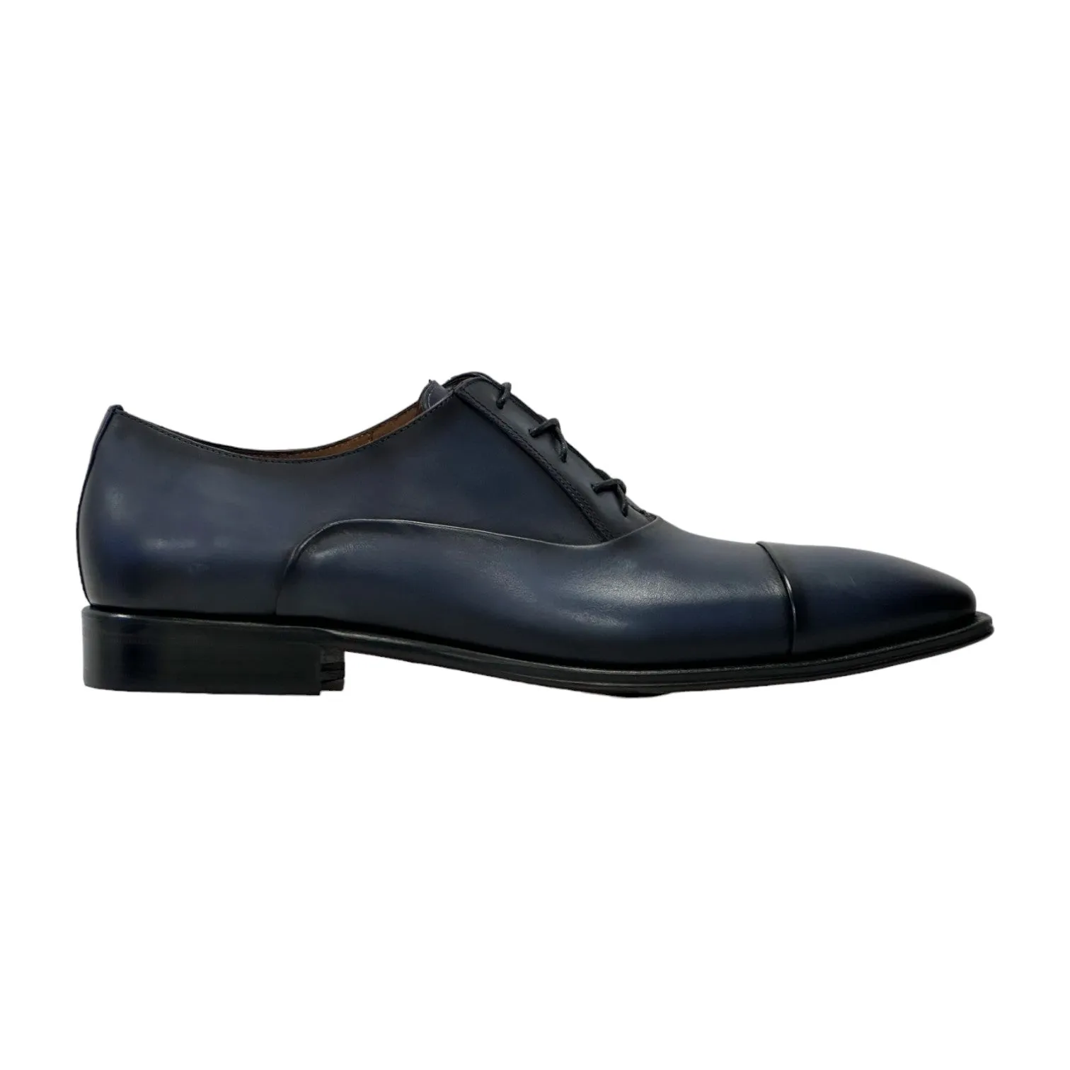 Mezlan 20708 Men's Shoes Blue Calf-Skin Leather Classic Formal Oxfords (MZ3727)