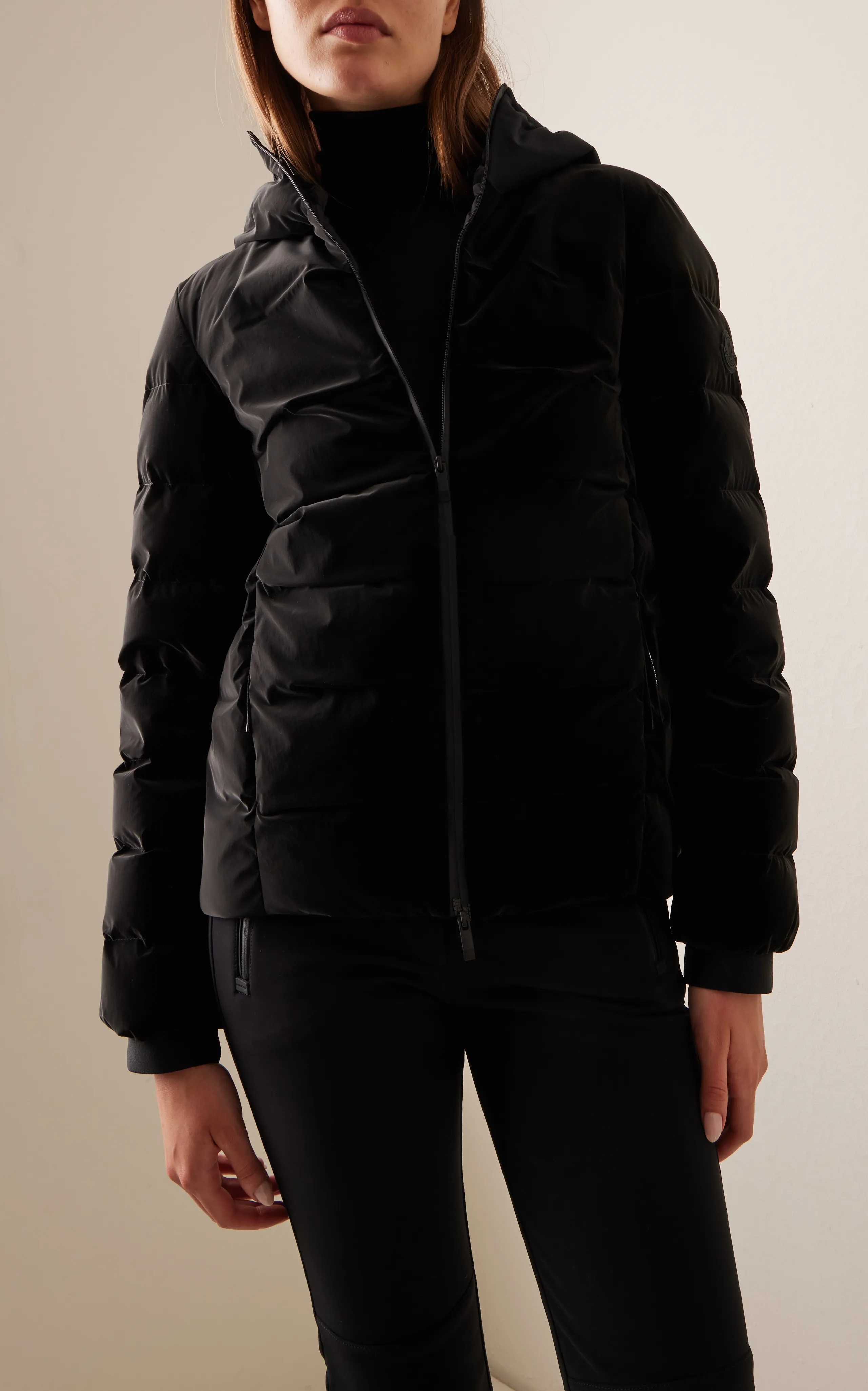 Moncler Ananke Hooded Coated-Nylon Down Jacket