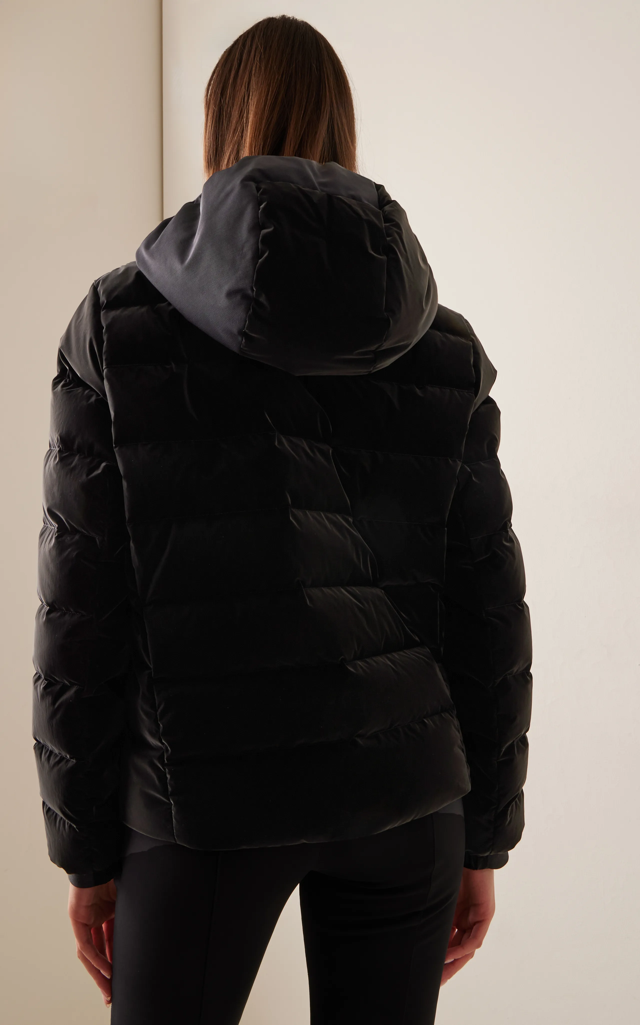 Moncler Ananke Hooded Coated-Nylon Down Jacket