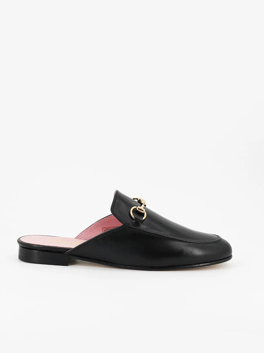 Mules Venecia piel coy color negro