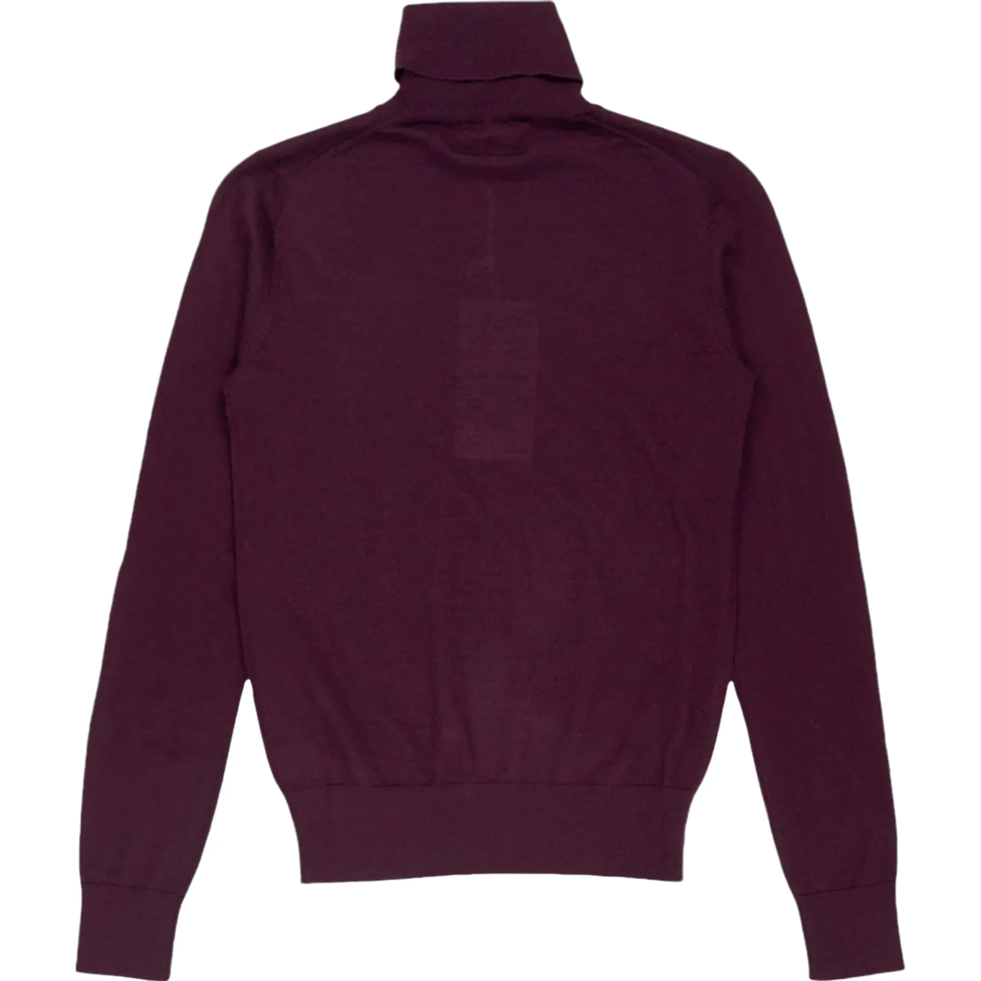 N Peal Burgundy Cashmere Turtleneck Jumper