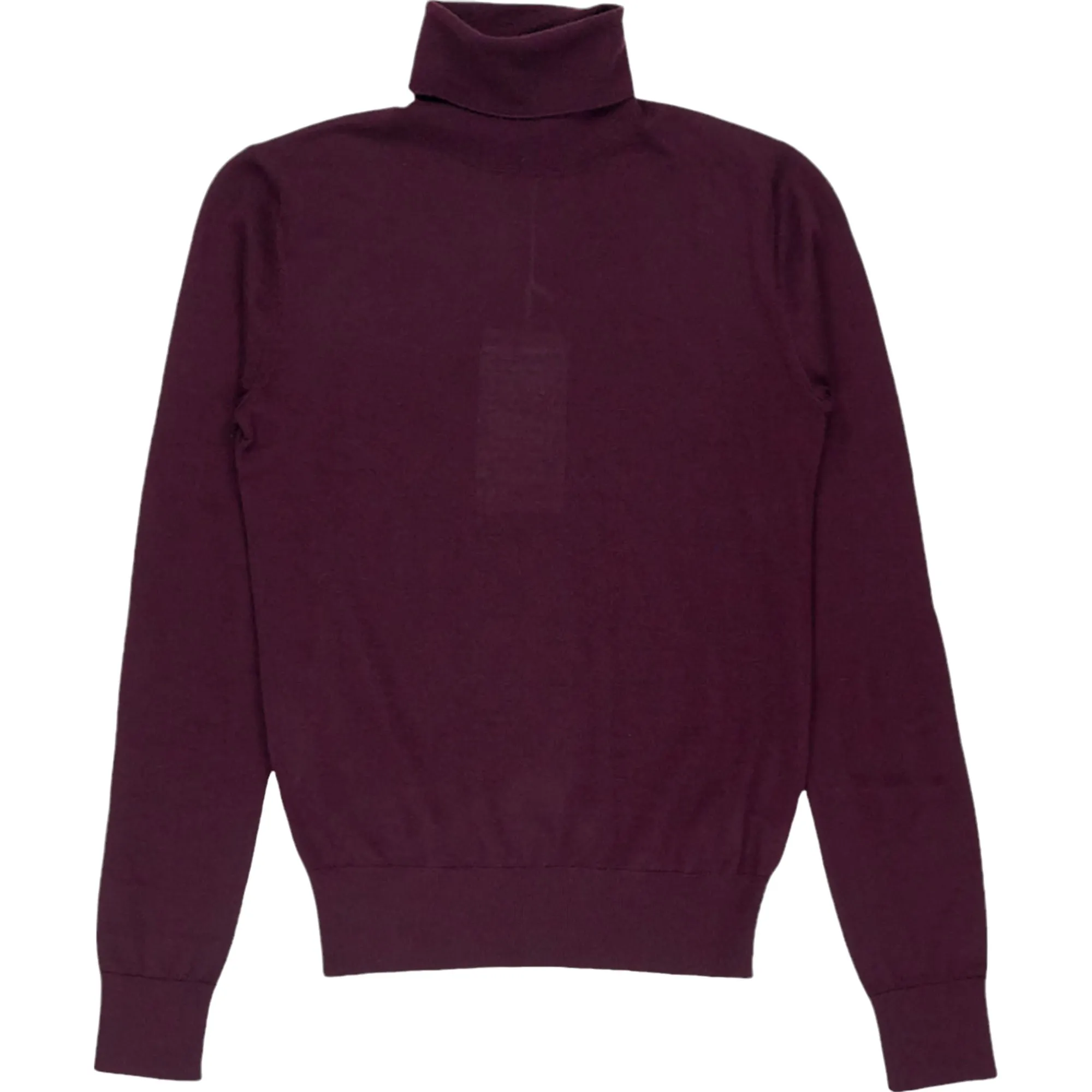 N Peal Burgundy Cashmere Turtleneck Jumper