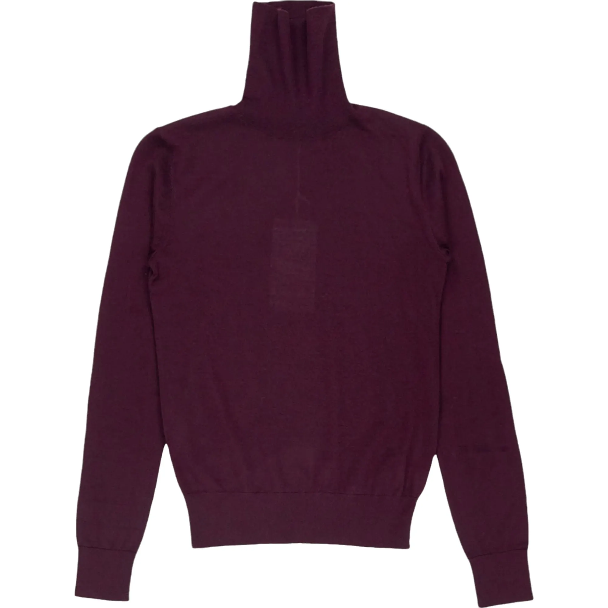 N Peal Burgundy Cashmere Turtleneck Jumper